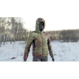 Womens Down Jacket 2 Blood 3D model